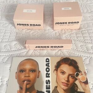 Jones Road Makeup: Foundation, Miracle Balm & Face Pencil.
